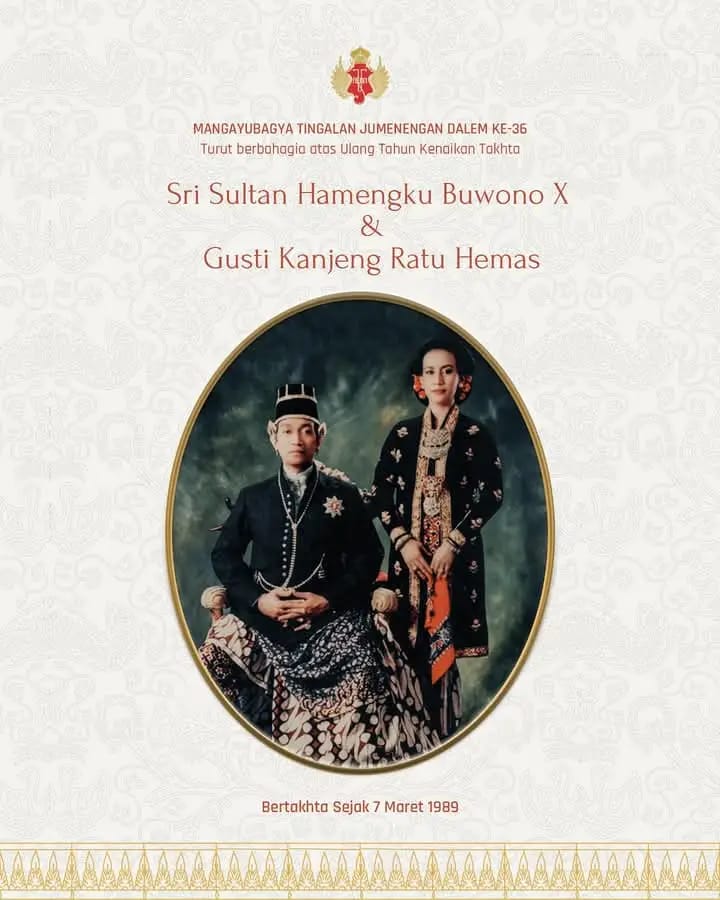 Sri Sultan Hamengku Buwono X dan GKR Hemas: 36 Tahun Menuntun Yogyakarta dengan Kebijaksanaan