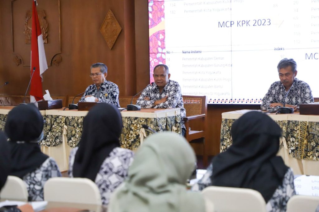 Sleman Raih Capaian Tertinggi MCP KPK se DIY