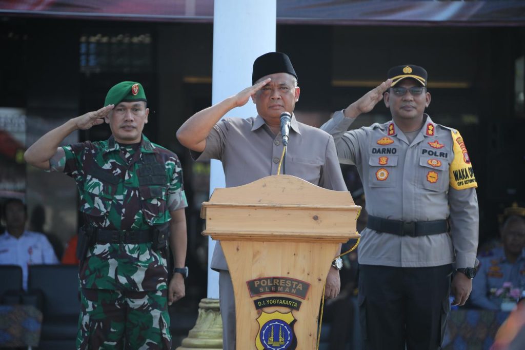 Bupati Sleman Pimpin Apel Gelar Pasukan Operasi Ketupat 2025