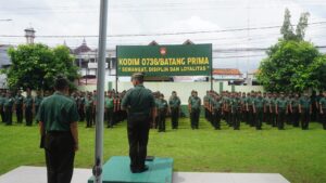 Dandim 0736/Batang Pimpin Apel Pemberangkatan Cuti Lebaran Gelombang Pertama