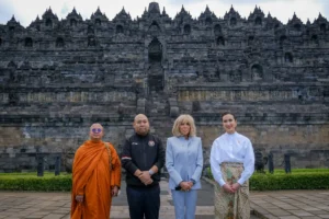 Borobudur Jadi Simbol Diplomasi Budaya: Ibu Negara Prancis Disambut Hangat di Manohara